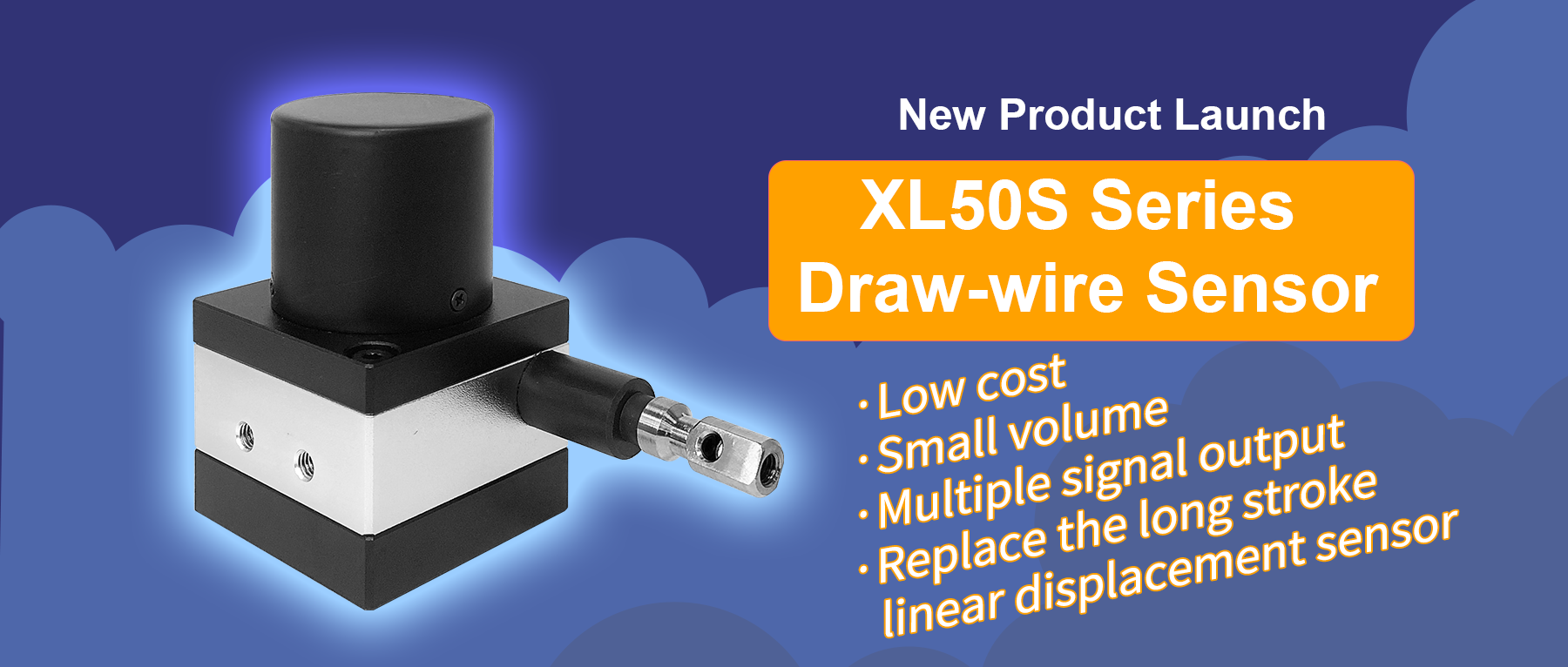 the small size draw-wire position sensor-xl50s, stimulates the power of ‘eliminate difficulties and work hard’